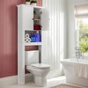VANIRROR Over The Toilet Storage Cabinet, Behind Toilet Storage, Toilet Rack That Go Over The Toilet With Bottom Stabilizer Bar, Space-Saving Toilet - 2 of 3