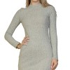 Slickblue Women's Sweater Knit Midi Dress, Mock Neck with Split Thigh, Long Sleeve Style, 3 Color Options, Size S-L - 3 of 4