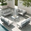 LayinSun 9 Pieces Rope Woven Patio Furniture Set, Modern Modular Sectional Sofa with Coffee Table and Upgrade Thickness Cushion - 2 of 4