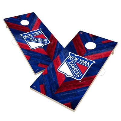 NHL New York Rangers 2'x4' Solid Wood Cornhole Board