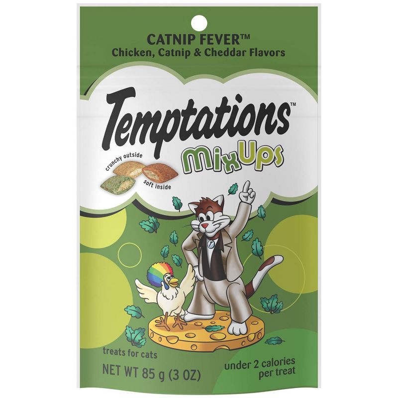 Temptations MixUps Chicken, Catnip and Cheese Flavor Crunchy Adult Cat Treats, 1 of 8