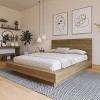 Nexera Queen Napa Platform Bed with Headboard Brown Oak - 2 of 4