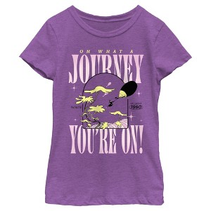 Girl's Dr. Seuss Oh What a Journey You're On  T-Shirt - Purple Berry - Large - 1 of 4