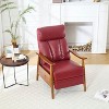 Red Wood Frame Armchair, Modern Accent Chair Lounge Chair for Living Room - 3 of 4