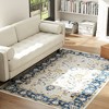 HOMCOM Machine Washable Area Rug 4x6, Non-Slip Boho Floral Print Floor Carpet for Living Room, Bedroom, Dining Room, Blue - 3 of 4
