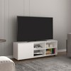 INFURNIC TV Stands and Consoles Modern Entertainment Center with Open Shelves and Door Cabinet for Media Organization, White, 53"*21"*5" - 4 of 4