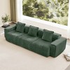 AENKYO Boneless Modular Loveseat, Soft Velvet Fleece Floor Sofa with No Assembly Needed & Anti-Slip Base, Cloud-Like Comfort, Green - 2 of 4