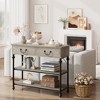 43" L Console Table, Narrow Console Table with Storage, 2 Drawers and 3 Tier Shelves, for Living Room, Hallway Table, Sofa Table - 3 of 4