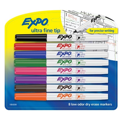 8pk Dry Erase Marker Ultra Fine Tip Multicolor - Expo