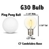 Novelty Lights Warm White Plastic G30 Globe Hanging LED String Light Replacement Bulbs E12 Candelabra Base 1 Watt - 2 of 4