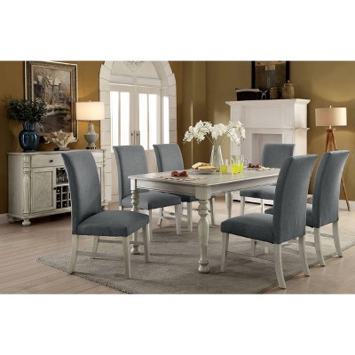 7pc Gordon Transitional Dining Set Antique White/Gray - HOMES: Inside + Out