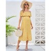 BLUEMING Maternity Sundress Flounce Elastic Neckline Dress Thigh Slit Maxi A-Line Dress - 3 of 4