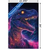 Trends International Wumples - Neon Dinosaur Unframed Wall Poster Prints - 3 of 4