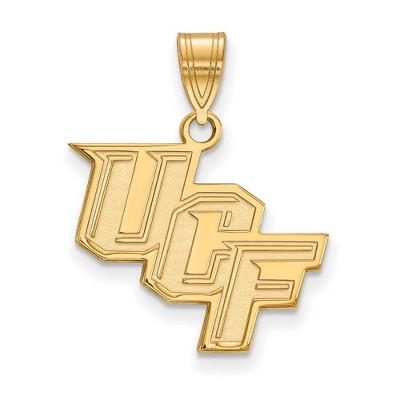 Black Bow Jewelry 14k Yellow Gold Central Florida Knights NCAA Medium Pendant