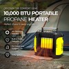 Comfort Gear Portable Propane Space Heater, Indoor/Outdoor 10,000 BTU Powerful Radiator Warmer for 250 Square Feet Spaces, Black/Yellow - 2 of 4