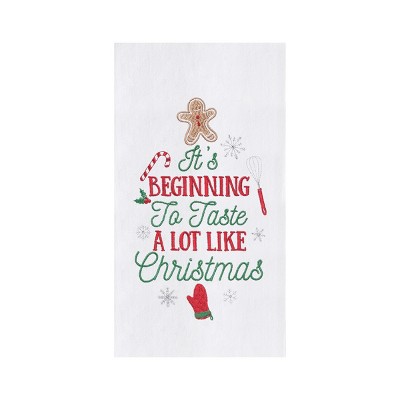 C&F Home Holiday We Whish You a Delicious Christmas Cookie Baking Themed  Cotton Flour Sack Kitchen Dish Towel 27L x 18W in.