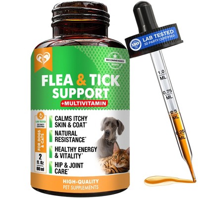 Beloved Pets Oral Flea & Tick Support Multivitamin Supplement for Dogs & Cats, 2 Oz - 1 Pack