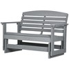 Outsunny 2-Person Outdoor Glider Bench Patio Double Swing Rocking Chair Loveseat w/ Slatted HDPE Frame for Backyard Garden Porch - 4 of 4