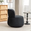 SEYNAR Contempoary Velvet 360 Degree Swivel Round Accent Chair with Metal Base - 2 of 4