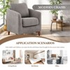 Fluffy Accent Reading Chair with Ottoman   | COLAMY | Dark Gray - 2 of 4