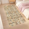 Insect Botanical Washable Rugs for Living Room Non Slip Low Pile Modern Floral Printed Accent Rug Stain Resistant Indoor Carpet - 4 of 4