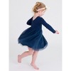 RuffleButts Toddler Girls Long Sleeve Tulle Twirl Dress - 3 of 4