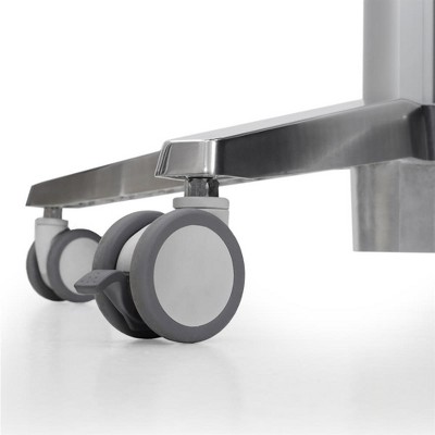 ErgoActive White Adjustable Standing Desk with Cup Holder