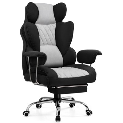 GTRACING Big and Tall Chair, Ergonomic Office Chair, Outward Fixed Soft Armrests and Footrest