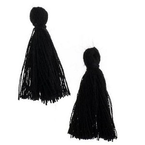John Bead 1in Black Cotton Tassels Ornament for DIY Crafts Party Decorations, 20pcs - 1 of 4