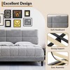 Platform Bed Frame, Upholstered Full Bed Frame with Velvet Headboard, Modern Gray Metal Bed Frame with Wood Slats Support, Noise Free - 4 of 4