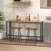 Costway Set of 2 Industrial Saddle Stool Counter Height Bar Stool Dining Pub Chair w/ Metal Frame - 2 of 4