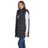Women's Long Puffer Vest with Hood - S.E.B. By SEBBY - 3 of 4