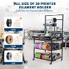 3-in-1 Dual 3D Printer Stand with Storage & Power Hub, Rolling Workstation with Spool Holders, 2 AC + 2 USB Ports for Studio/Workshop/Home - 4 of 4