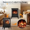 ZAFRO Electric Fireplace Stove Heater,5100 BTU,Adjustable Flame & 1000W/1500W Thermostat,for Indoor Living Room, Bedroom - 4 of 4