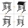 23.6" Small Standing Desk with Wheels, Mobile Stand Up Desk with Standing , Standing Table on Wheels, Rolling Computer Desk Adjustable Height - 2 of 4