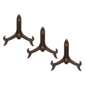 Unique Bargains Imitation Wood Adjustable Folding Picture Frame Display Stand 3 Pcs - 1 of 4