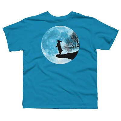 Boy's Design By Humans Moon Bunny By Maryedenoa T-Shirt