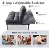 Dyonery 71 in Convertible Faux Leather Sofa Couch,Memory Foam Futon Couch Bed,Small Splitback Modern Loveseat Sleeper Sofa Bed for Living Room - 3 of 4