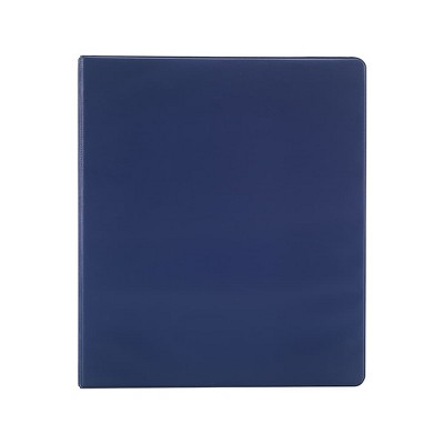 Staples Simply 1-Inch Round 3-Ring Non-View Binder Navy (26646) 1337691