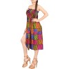 LA LEELA Women's House Daily Routine Evening Wear Club Party Tube Top Midi Evening Casual Backless Dress Strapless for Women One Size Pink, Floral - 3 of 4