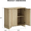 Garvee Modern Farmhouse Coffee Bar Cabinet – Kitchen Storage Cabinet with Fluted Doors, Sideboard Buffet with Adjustable Shelves - 2 of 4