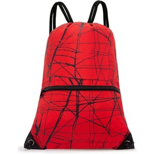 Drawstring Backpack, Lightweight Sports Gym Sack for Men & Women, Durable Cinch Snackpack for Beach - 1 of 4