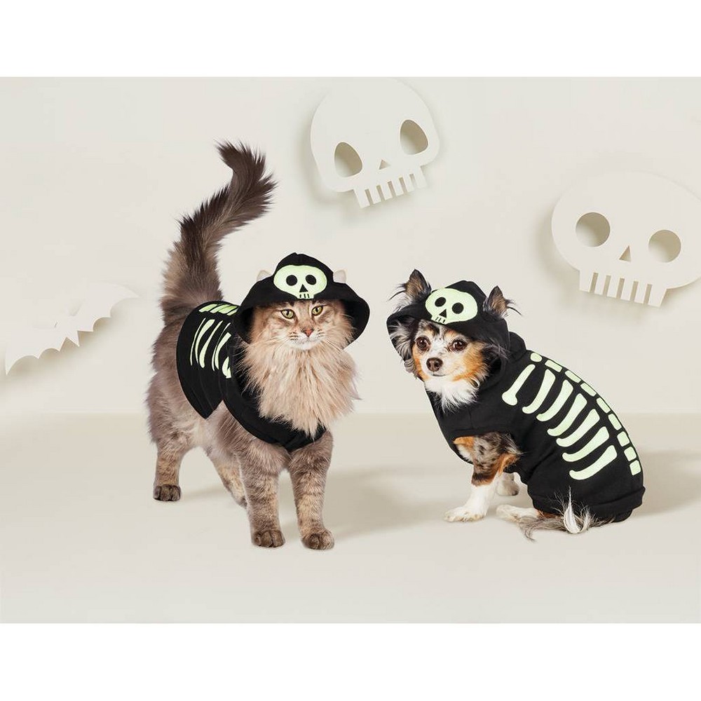 Skeleton Glow Hoodie Dog and Cat Costume - S - Hyde & EEK! Boutique™