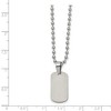 Chisel Stainless Steel Brushed and Polished Reversible Dog Tag on a 22" Ball Chain Necklace - 3 of 3