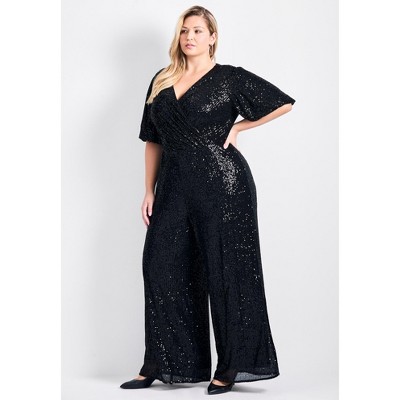 Avenue Nada Sequin Puff Sleeve Jumpsuit - image 4