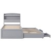 PAGED Full Size Platform Bed Modern Pine Bed Frame with Trundle, Storage Headboard and 3 Drawers for Bedroom - 3 of 4