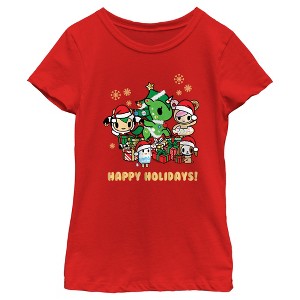 Girl's Tokidoki Happy Holidays Group T-Shirt - 1 of 4