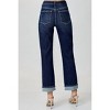 Women's High Rise Crossover Straight Leg Jeans - RISEN - 3 of 4