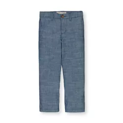 Hope & Henry Boys' Chambray Suit Pant (Blue Chambray, 2T)