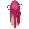 Allegra K Women's Platform Round Toe Lace up Stiletto High Heel Ankle Booties - 4 of 4
